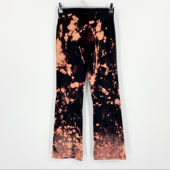 VS Yoga Bleach Tie Dye Black Stretch Leggings S - Picture 12 of 12